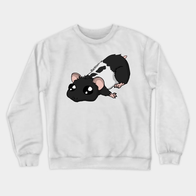 A little Hammie - Black banded Crewneck Sweatshirt by tearsforlu